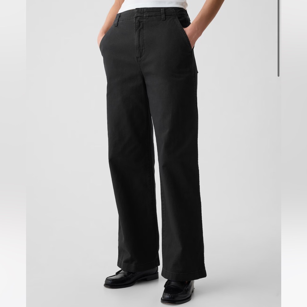 Gap Loose Khakis Black wide leg jeans